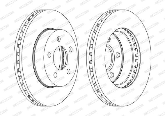 Ferodo DDF1184C Front brake disc ventilated DDF1184C