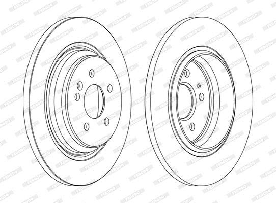 Ferodo DDF1099C Rear brake disc, non-ventilated DDF1099C