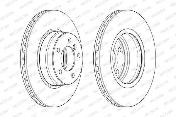 Ferodo DDF124-1 Front brake disc ventilated DDF1241