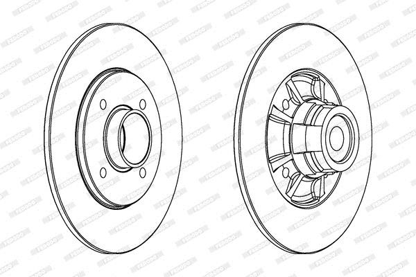 Ferodo DDF1517-1 Rear brake disc, non-ventilated DDF15171
