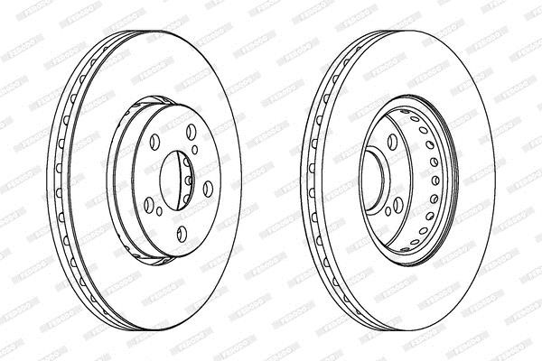 Ferodo DDF1575C Front brake disc ventilated DDF1575C