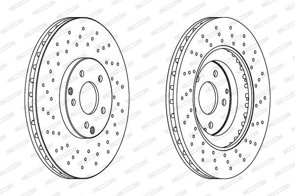 Ferodo DDF1582C Front brake disc ventilated DDF1582C