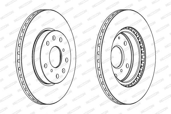 Ferodo DDF1620C Front brake disc ventilated DDF1620C