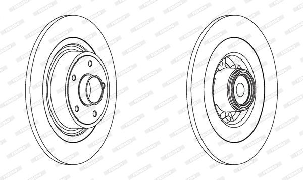 Ferodo DDF1655-1 Rear brake disc, non-ventilated DDF16551