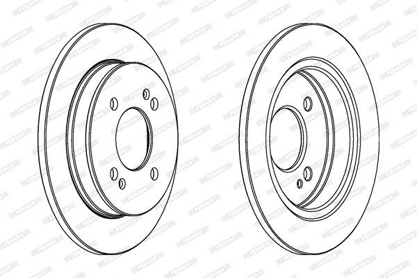 Rear solid brake disc Ferodo DDF1793C