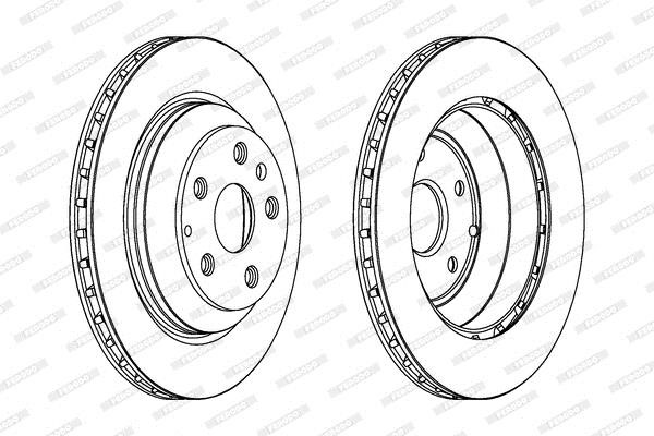 Ferodo DDF1855C-1 Rear ventilated brake disc DDF1855C1
