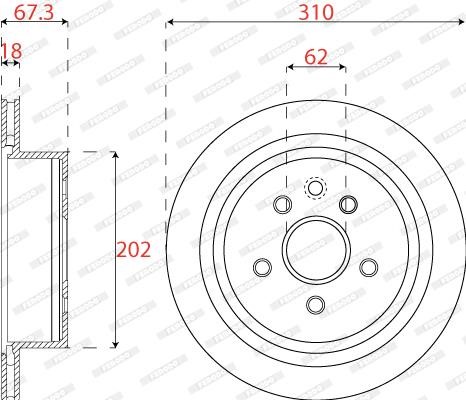 Ferodo DDF1878C Brake disc, set of 2 pcs. DDF1878C DDF1878C Ferodo Brake disc, set of 2 pcs.