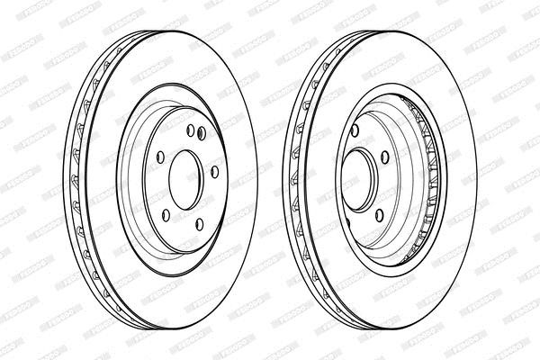 Ferodo DDF1900C-1 Front brake disc ventilated DDF1900C1