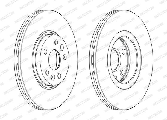 Ferodo DDF2266 Front brake disc ventilated DDF2266