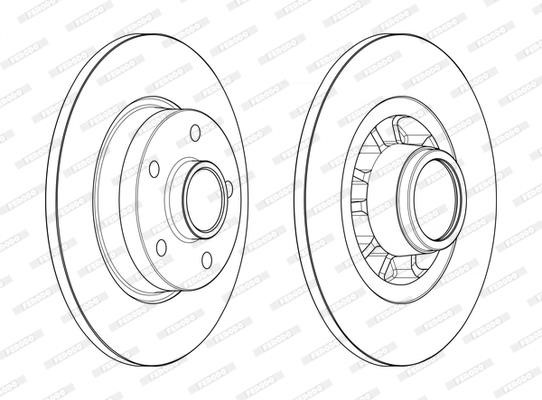Ferodo DDF2602-1 Rear brake disc, non-ventilated DDF26021