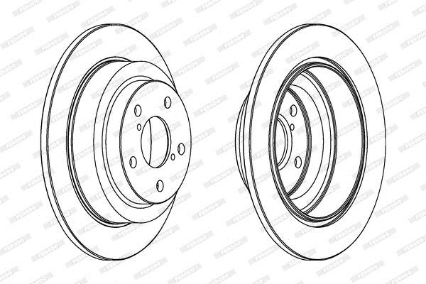 Rear solid brake disc Ferodo DDF678C
