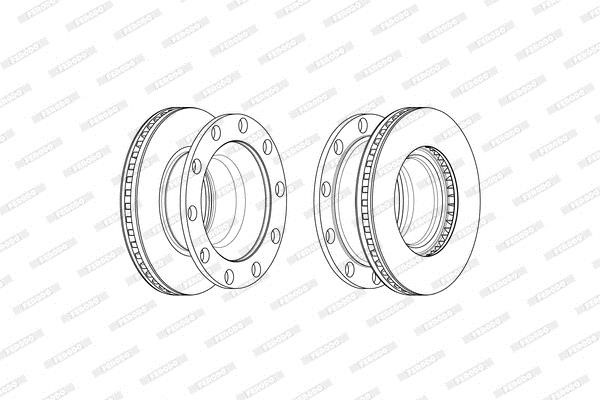 Ferodo FCR375A Brake disk FCR375A