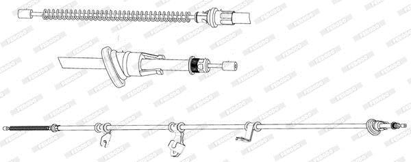 Ferodo FHB434550 Cable Pull, parking brake FHB434550