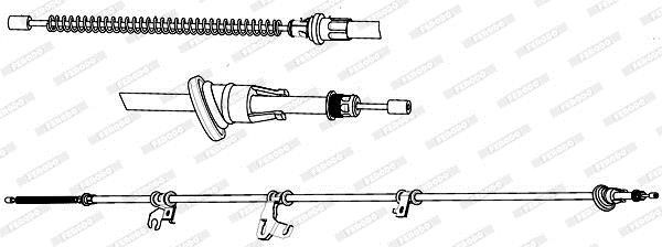 Ferodo FHB434551 Cable Pull, parking brake FHB434551