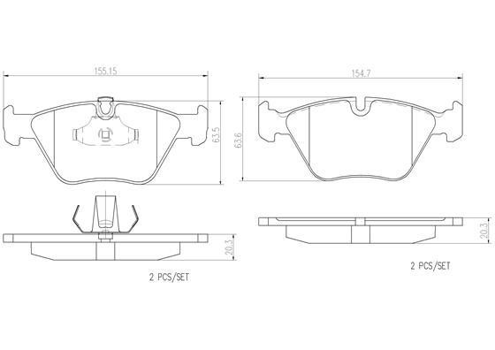 Brembo P06065N Brake pad set P06065N P06065N Brembo Brake pad set