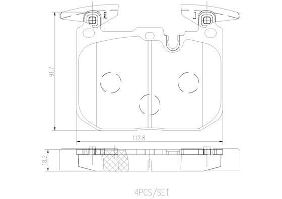 Brembo P06088N Brake Pad Set, disc brake P06088N