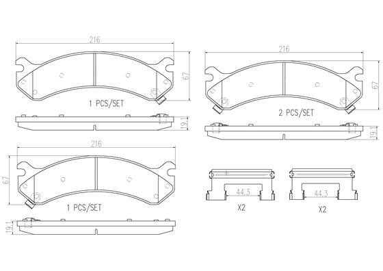 Brembo P10026N Brake Pad Set, disc brake P10026N