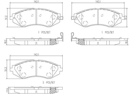 Brembo P10032N Brake Pad Set, disc brake P10032N