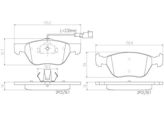 Brembo P23077N Brake Pad Set, disc brake P23077N