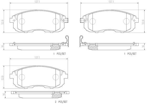 Brembo P23126N Brake Pad Set, disc brake P23126N