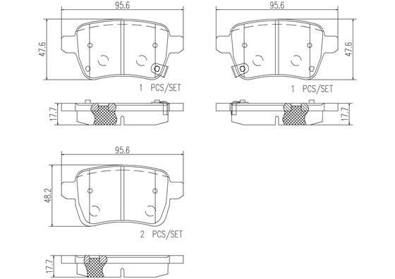 Brembo P23156N Brake Pad Set, disc brake P23156N