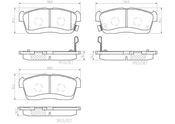 Brembo P 16 018 Brake Pad Set, disc brake P16018