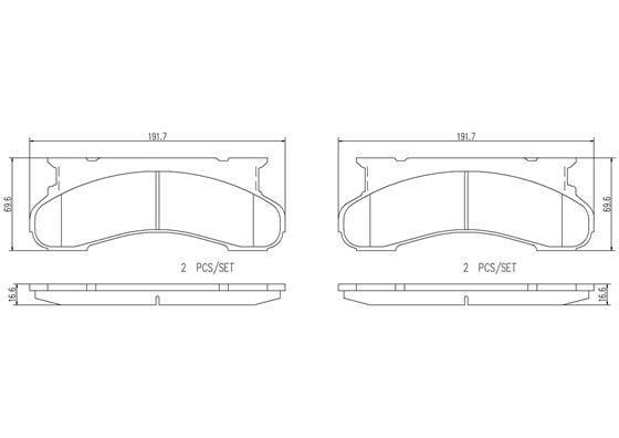 Brembo P24088N Brake Pad Set, disc brake P24088N