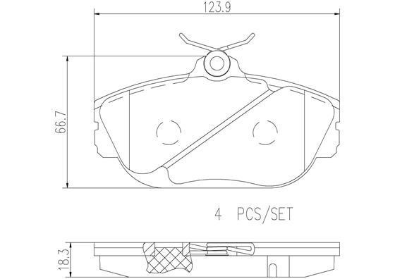 Brembo P24096N Brake Pad Set, disc brake P24096N