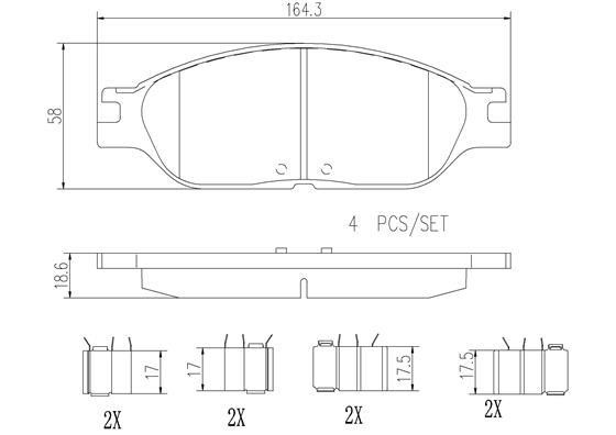 Brembo P24109N Brake Pad Set, disc brake P24109N