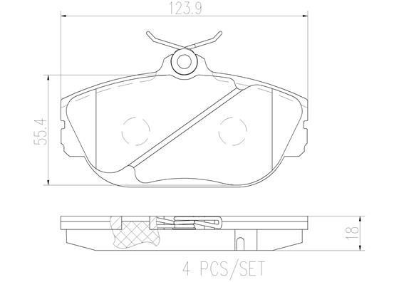 Brembo P24124N Brake Pad Set, disc brake P24124N