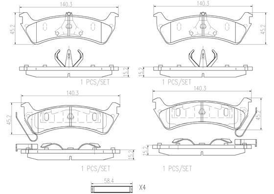 Brembo P24216N Brake Pad Set, disc brake P24216N