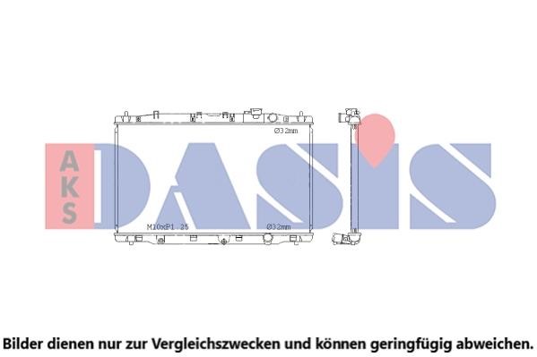 Dasis 100086N Radiator, engine cooling 100086N