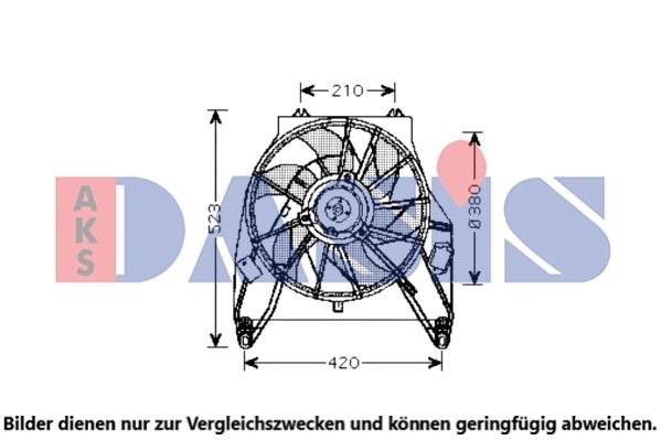 Dasis 188076N Fan, radiator 188076N