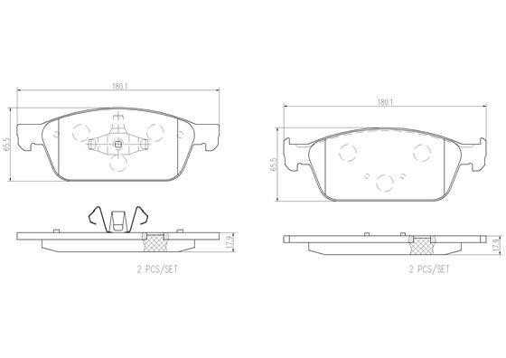 Brembo P24157N Brake Pad Set, disc brake P24157N