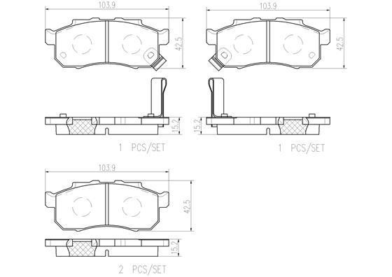 Brembo P 28 092 Brake Pad Set, disc brake P28092