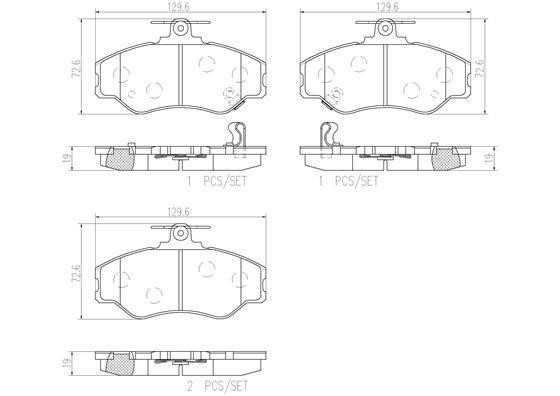 Brembo P30005N Brake Pad Set, disc brake P30005N