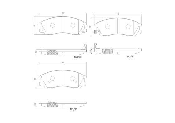 Brembo P30017N Brake Pad Set, disc brake P30017N