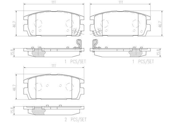 Brembo P30021N Brake Pad Set, disc brake P30021N