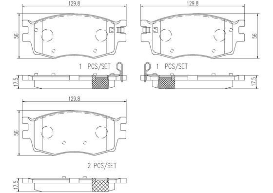 Brembo P30026N Brake Pad Set, disc brake P30026N