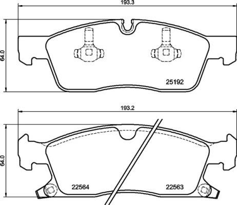 Brake Pad Set, disc brake Brembo P 37 027