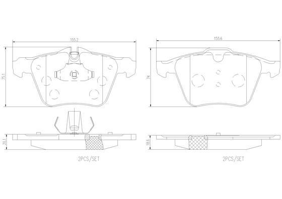 Brembo P36028N Brake Pad Set, disc brake P36028N