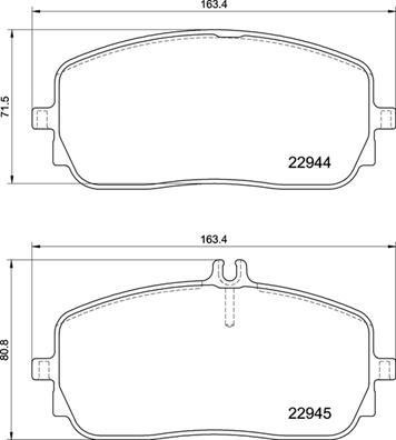 Brembo P 50 152 Brake Pad Set, disc brake P50152