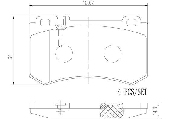 Brembo P50077N Brake Pad Set, disc brake P50077N