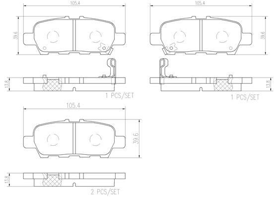 Brembo P56087N Brake Pad Set, disc brake P56087N