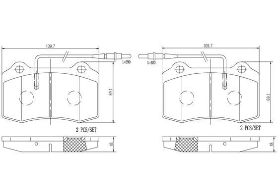 Brembo P61064N Brake Pad Set, disc brake P61064N