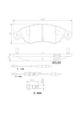 Brembo P61070N Brake Pad Set, disc brake P61070N