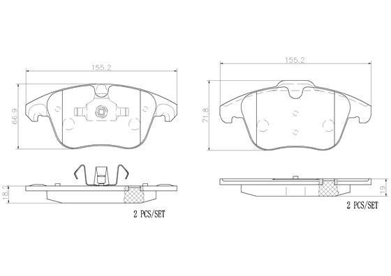 Brembo P61117N Brake Pad Set, disc brake P61117N