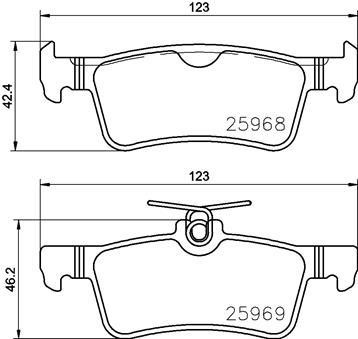 Brembo P61126N Brake Pad Set, disc brake P61126N