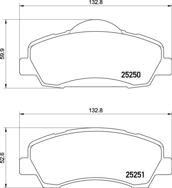 Brembo P 61 138 Brake pad set P61138 P61138 Brembo Brake pad set