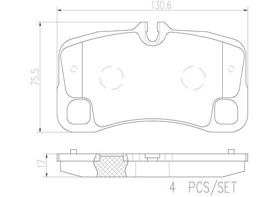 Brembo P65012N Brake Pad Set, disc brake P65012N